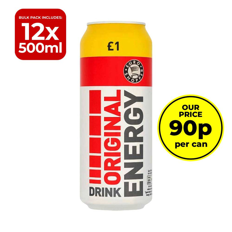 12 Pack Euro Shopper Original Energy Drink 500ml