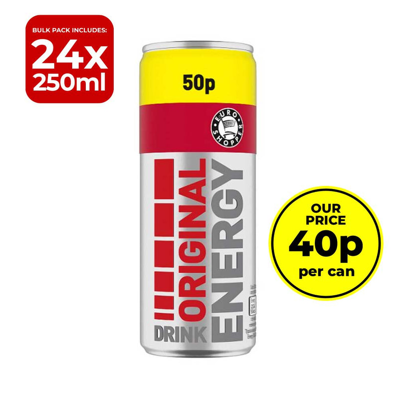 24 Pack Euro Shopper Original Energy Drink 250ml