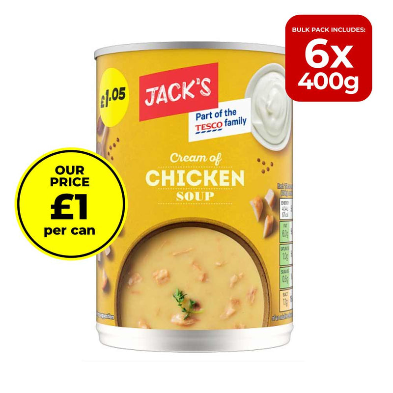 6 Pack Jack's Cream of Chicken Soup 400g