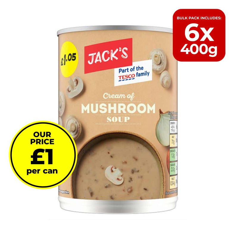 6 Pack Jack's Cream of Mushroom Soup 400g