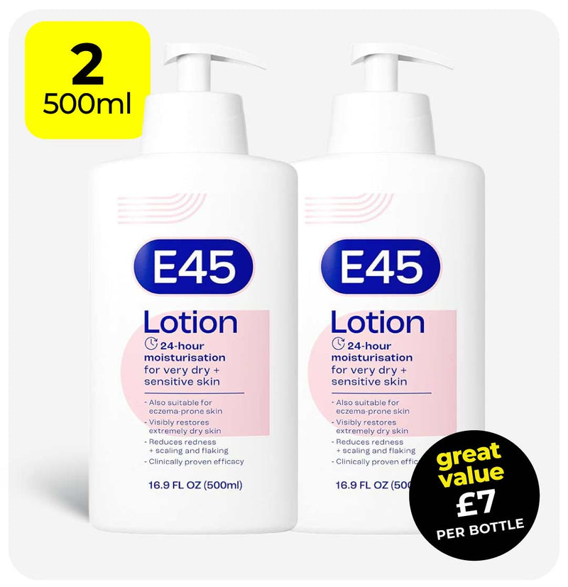 E45 Moisturising Lotion 2 x 500ml