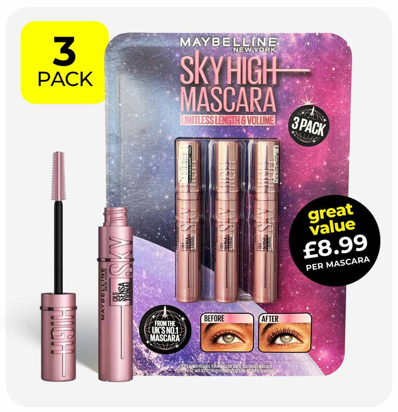 Maybelline Sky High Mascara Black 3 Pack